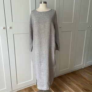 Elizabeth Suzann Lara Linen Grey Long Dress sz. XS